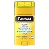 Beach Defense Water-Resistant Body Sunscreen Stick with Broad Spectrum SPF 50+, PABA-Free, and Oxybenzone-Free, Superior Protection Against UVA/UVB Rays, 1.5 oz