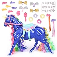 Sunny Days Entertainment Glam-R-Ranch Midnight Rainbow - Rainbow Sparkle Unicorn with Accessories
