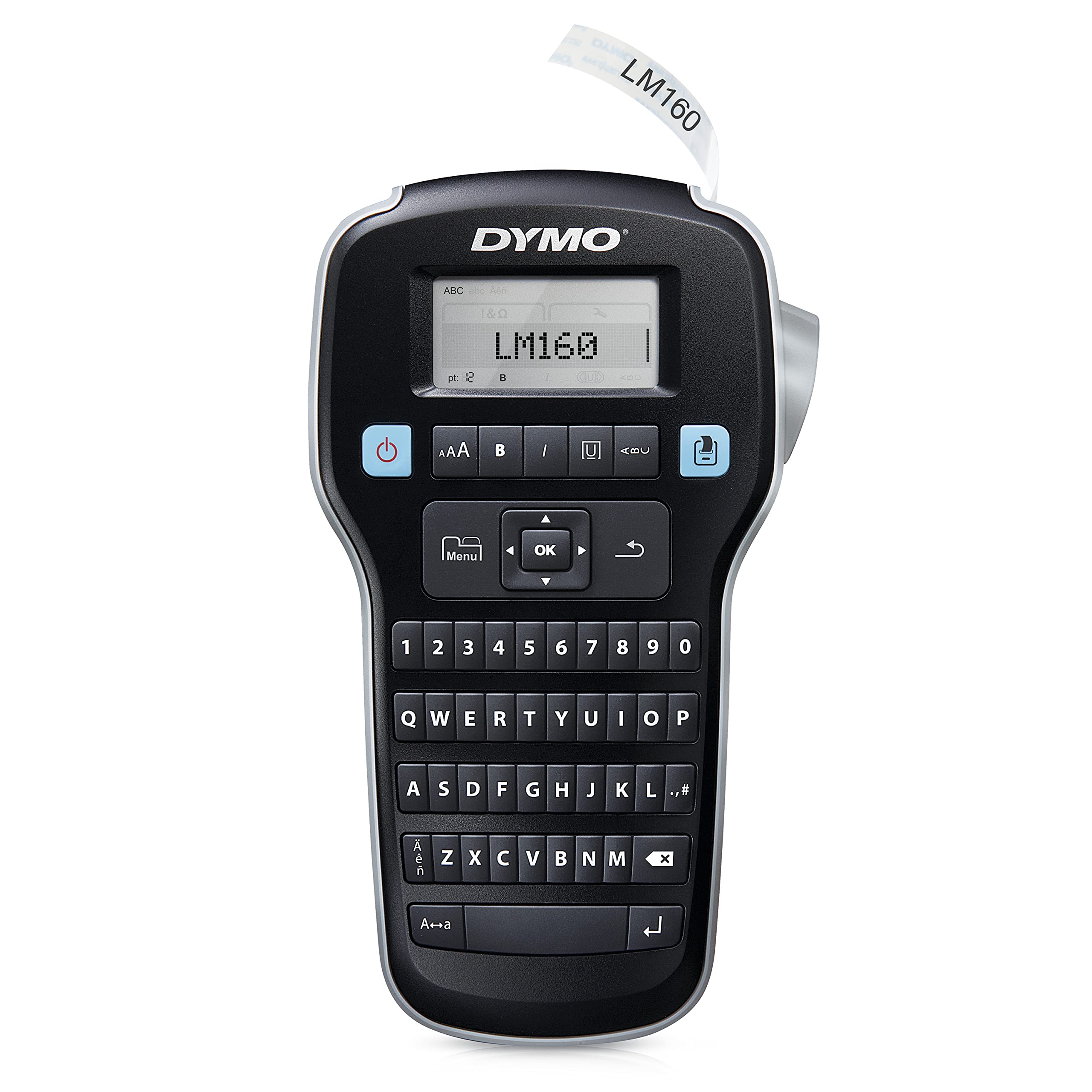 DYMO LabelManager 160 Portable Label Maker Bundle, Easy-to-Use, One-Touch Smart Keys, QWERTY Keyboard, Large Display, for Home & Office Organization, Includes 3 D1 Label Cassettes
