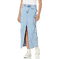 [BLANKNYC] Womens Women's Denim Cargo Maxi Skirt