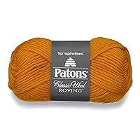Patons Classic Wool Roving Yarn, 3.5 oz, Yellow, 1 Ball