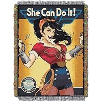 DC - Wonder Woman Woven Tapestry Throw Blanket, 48