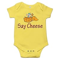 Say Cheese Best Shower Gift Cute Fun Message Baby Bodysuit Funny Infant Onesie
