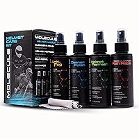 Molecule Premium Helmet Care Kit, Includes Anti-Fog, Cleaner Polish, Helmet Refresh, and Rain Repel, For Helmets, Visors, and Goggles, Cleans and Details, 4 Ounces (1 Kit)
