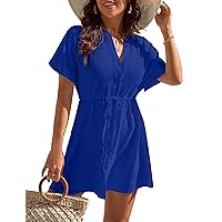 Blooming Jelly Women's Swimsuit Cover Ups Button Down Bathing Suit Coverups Bikini Beach Dress for Swimwear