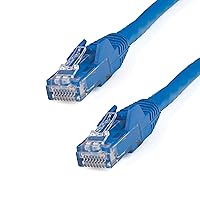 StarTech.com 150ft CAT6 Ethernet Cable - Blue CAT 6 Gigabit Ethernet Wire -650MHz 100W PoE RJ45 UTP Network/Patch Cord Snagless w/Strain Relief Fluke Tested/Wiring is UL Certified/TIA (N6PATCH150BL)