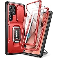 TONGATE for Samsung Galaxy S24 Ultra Case, [Bulit-in Slide Camera Cover & Ring Kickstand] [2 Front Frame & 1 Screen Protector] Military Grade Phone Case for Samsung S24 Ultra 6.8