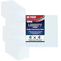 US Art Supply 4 X 4 inch Professional Artist Quality Acid Free Canvas Panel Boards 96-Pack (1 Full Case of 96 Single Canvas Panel Boards)