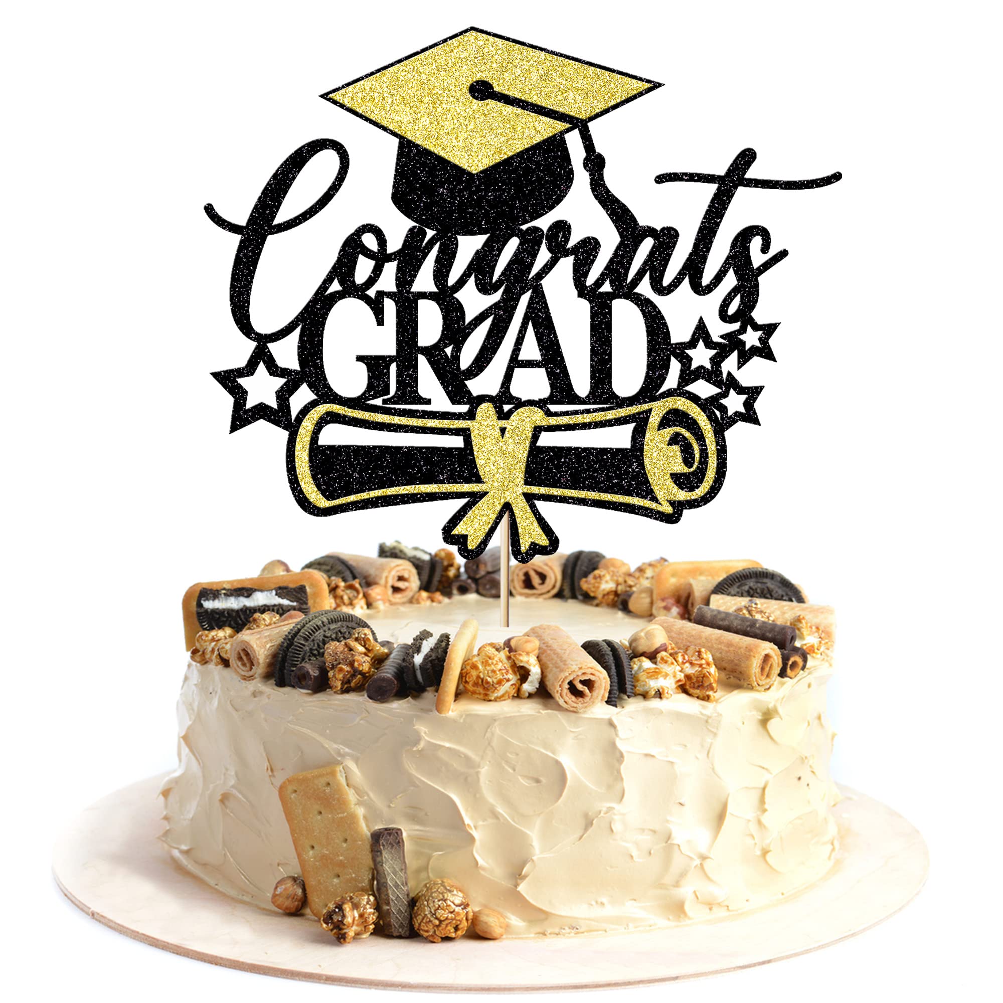 Mua Migeaks Glitter Congrats Grad Cake Topper,Congrats Class of ...