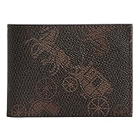Coach Slim Billfold in Large Horse and Carriage Coated Canvas, Truffle/Burnished Amber