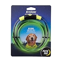 Nite Ize NiteHowl LED Safety Necklace - Light Up Dog Necklace with LED Lights - Dog Accessories for Walking & Running at Night - Replaceable Batteries - Green