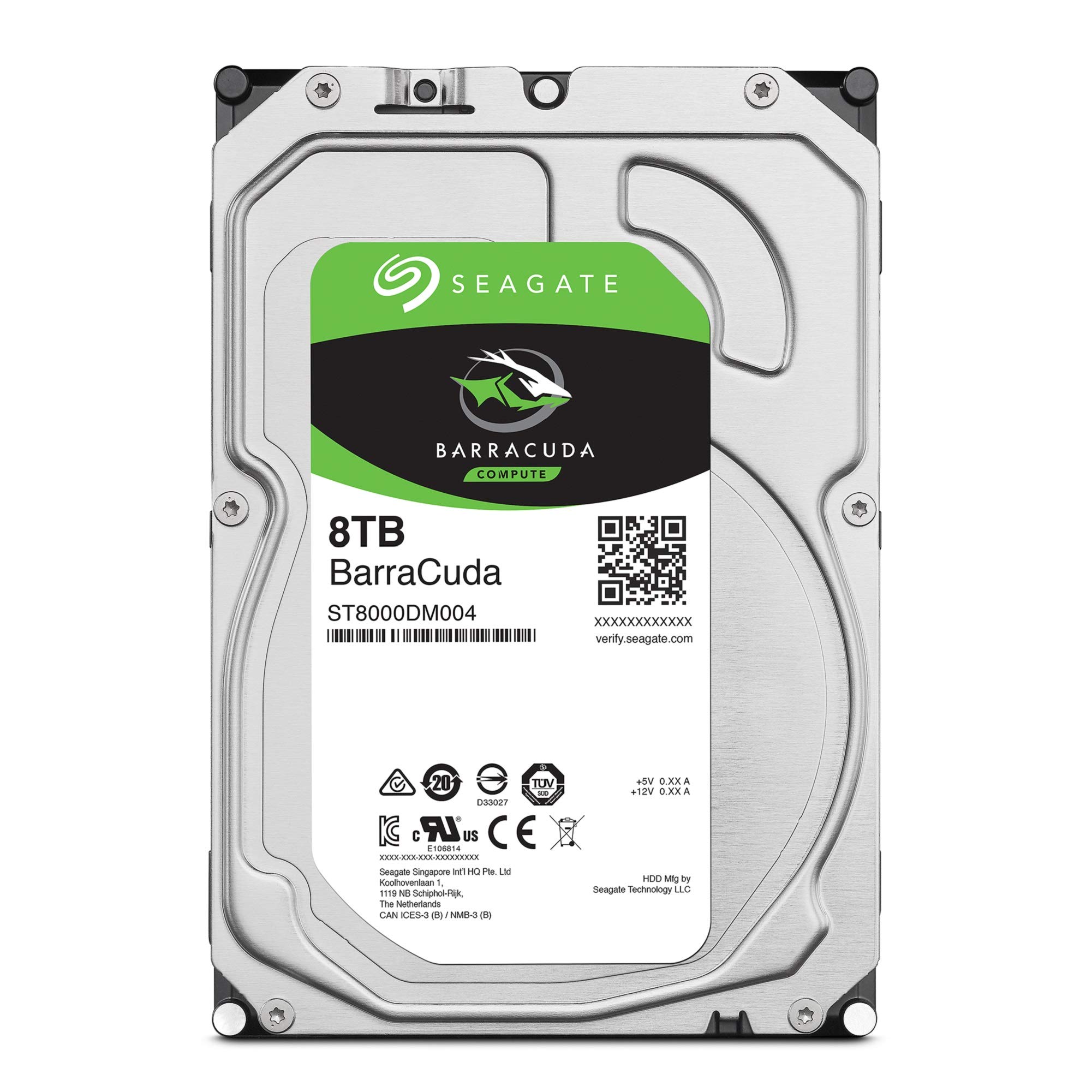 Seagate ST8000DM008 BarraCuda 8TB Internal Hard Drive HDD – 3.5 Inch Sata 6 Gb/s 5400 RPM 256MB Cache for Computer Desktop PC – Frustration Free Packaging (ST8000DM004)
