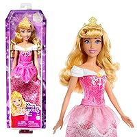 Mattel Disney Princess Toys, Aurora Fashion Doll, Sparkling Look with Blonde Hair, Purple Eyes & Tiara Accessory, Inspired by the Sleeping Beauty Movie