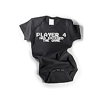 Player 4 Has Entered The Game Awesome Funny Baby Bodysuit One Piece Black/White