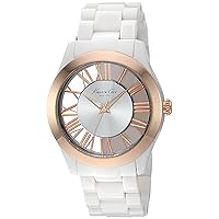 Kenneth Cole New York Women's Japanese Quartz Stainless Steel Case Silicone Strap White,(Model:KC4860)