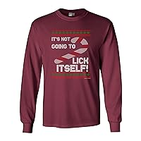 Long Sleeve Adult T-Shirt It's Not Going to Lick Itself! Ugly Christmas DT