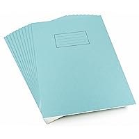 Silvine A4 Exercise Book - Blue. Ruled 7mm Squares, 80 Pages [Pack of 10]