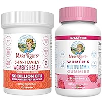 MaryRuth's Women's Multivitamin Gummies and 3-in-1 Daily Women's Health Capsules, 2-Pack Bundle for Immune Support, Metabolism, Skin Health & Hair, Hormone Balance, and Microbiome Support, Vegan