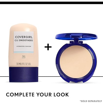 COVERGIRL Smoothers Pressed Powder, Translucent Medium 715, 0.32 Ounce (Packaging May Vary) Powder Makeup with Chamomile