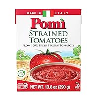 Pomì Strained Tomatoes - Creamy, Velvety Italian Tomato Puree with a Touch of Salt, No Additives or Preservatives - Made from 100% Fresh Italian Tomatoes - 13.8oz Carton (Pack of 12)