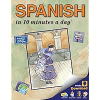 SPANISH in 10 minutes a day: Language course for beginning and advanced study. Includes Workbook, Flash Cards, Sticky Labels, Menu Guide, Software, ... Grammar. Bilingual Books, Inc. (Publisher)