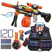 Semour Toy Guns Automatic Sniper Gun with Bullets - Toys for Boys Kids Age  6-12, 3 Modes DIY Toy Foam Blasters & Guns, Green