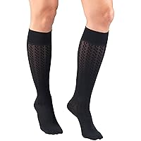 Truform Compression Socks, 15-20 mmHg, Knit Women's Dress Socks, Knee High Over Calf Length