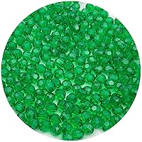 400pcs 8mm Acrylic Round Crystal Beads Faceted Spacer Color Beads for Jewelry Making DIY Bead Bracelet Necklace Earrings(Deep Green)