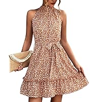 Summer Mini Dresses for Women 2024, Women's Casual Trendy Sexy Floral, S XL