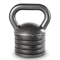 Adjustable Heavy-Duty Exercise Kettlebell Weight Set Strength Training and Weightlifting Equipment for Home Gyms APKB-5009, Grey