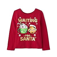 The Children's Place boys Long Sleeve Christmas Graphic T Shirt