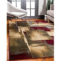 Unique Loom Barista Collection Area Rug - Timor (9' x 12' Rectangle, Multi/ Red)