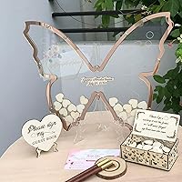 Sweet 15 Quinceanera Guest Book Alternative - Unique Transparent Butterfly Guest Book Alternatives Ideas - Perfect for Birthday, Miss Quince, Wedding, and Baby Shower Transparent