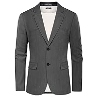 PJ PAUL JONES Mens Blazer Jacket Casual Herringbone Suit Jacket 2 Buttons Sports Coats for Wedding