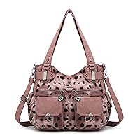 Purses and Handbags Women Tote Shoulder Top Handle Satchel Hobo Bags Fashion Washed Leather Purse