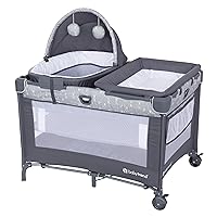 Baby Trend Nursery Suite EZ-Fold Playard with Lounger and Flip Over Changer, Diamond Sage