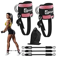 Booty Ankle Resistance Bands with Cuffs,Ankle Bands for Working Out,Butt Glutes Workout Equipment,Adjustable Comfort fit Neoprene,Leg Resistance Bands for Women & Men Fitness Equipment