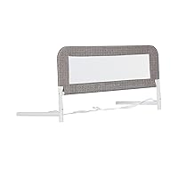 Lightweight Mesh Security Adjustable Bed Rail for Toddler with Breathable Mesh Fabric in Grey