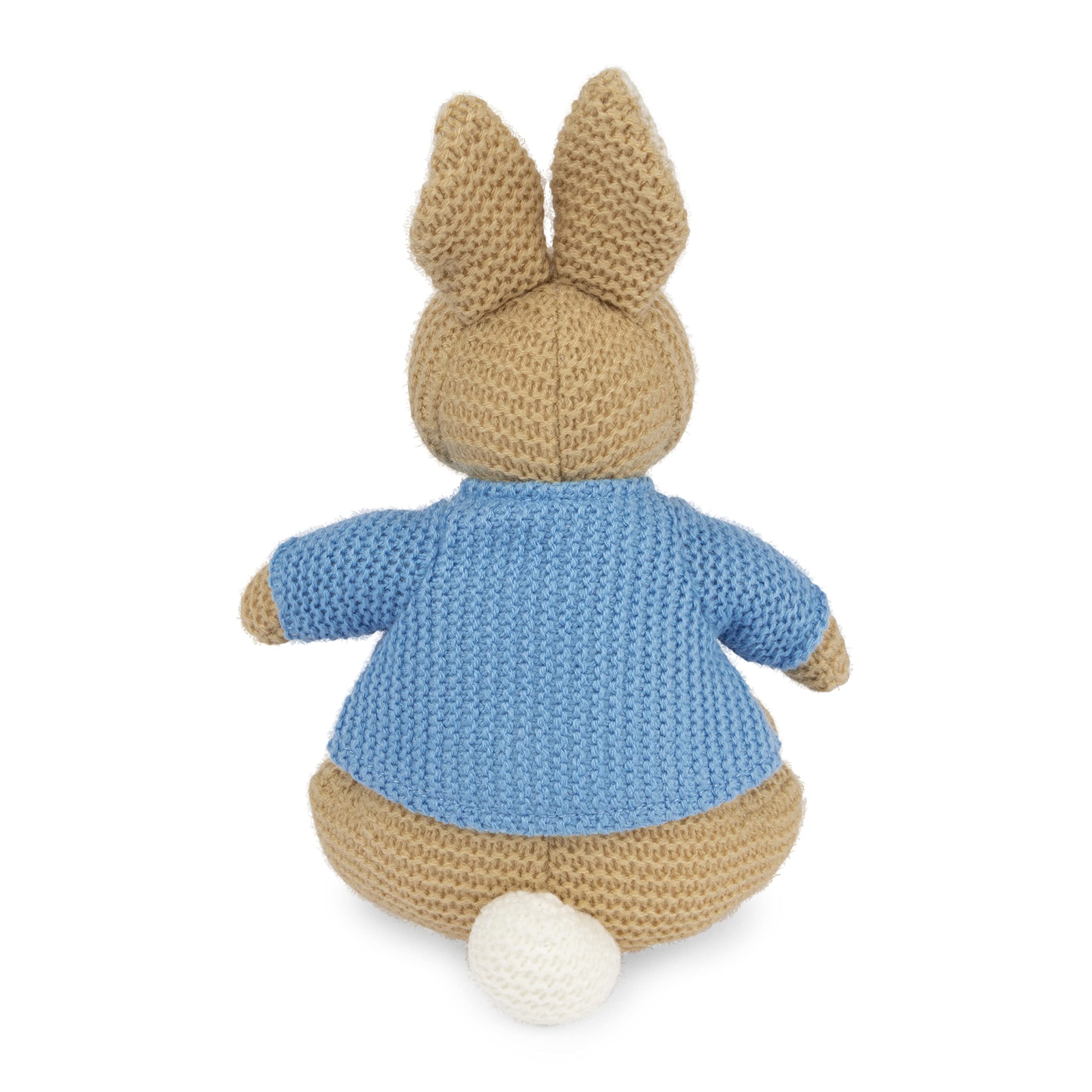 GUND Beatrix Potter Peter Rabbit Knit Plush, Stuffed Animal for Ages 1 and Up, Brown/Blue, 6.5”
