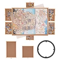 VEVOR 1500 Piece Puzzle Board with 6 Drawers and Cover, 32.7