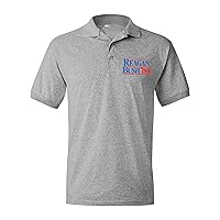 Reagan Bush '84 Election Politics Parody Front & Back Adult Polo Collar Shirt
