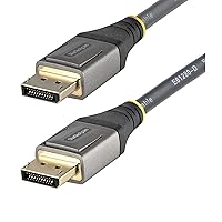 StarTech.com 6ft (2m) VESA Certified DisplayPort 1.4 Cable - 8K 60Hz HDR10 - Ultra HD 4K 120Hz Video - DP 1.4 Cable/Cord - for Monitors/Displays - DisplayPort to DisplayPort Cable - M/M (DP14VMM2M)