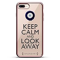 EVIL EYE KEEP CALM AND LOOK AWAY. | Luxendary Chrome Series designer case for iPhone 8/7 Plus in Rose Gold trim