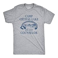 Crazy Dog Mens T Shirt Camp Crystal Lake 1980 Vintage Camping Movie Tee