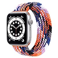 Stretchy Solo Loop Strap Compatible with Apple Watch Bands 38mm 40mm 41mm 42mm 44mm 45mm 49mm, Nylon Stretch Braided Women Men Wristband Compatible for iWatch SE Series 8 7 6 5 4 3 2 1