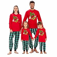 Matching Family Christmas Pjs Lets Get Lit Xmas Pajama Long Sleeve Shirt