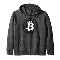 Bitcoin Cryptocurrency BTC Blockchain Bitcoin Logo Zip Hoodie