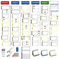 Agile Management Set Plus, 156 Pieces, Scrum Board, Kanban Board Full Agile Kit for Project Management. Magnetic Scrum Cards, Kanban Cards Set. Agile Project Management Board Full Tool Set