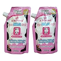 2 Packs of A Bonne Spa Milk Salt - Moisturizing Bath Salt - 350g/12.4oz