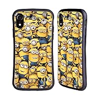Head Case Designs Officially Licensed Despicable Me Pattern Funny Minions Hybrid Case Compatible with Apple iPhone XR